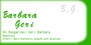 barbara geri business card